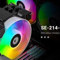 11. ID Cooling SE-214 XT Black 4-Heatpipe ARGB CPU Cooler