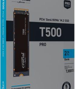 Crucial Pro Series T500 2TB NVME Gen4x4 SSD New 7400MB/sec Read