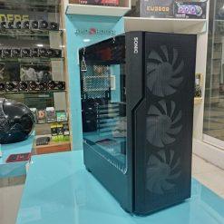 SONIC C01 ATX Black PC Case with 4X 140mm RGB Fans