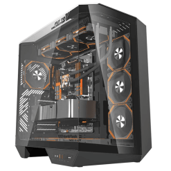 DarkFlash DY470 BLACK ATX PC Case with 4x ARGB Fans