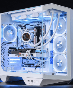 DarkFlash DY470 WHITE ATX PC Case with 4x ARGB Fans