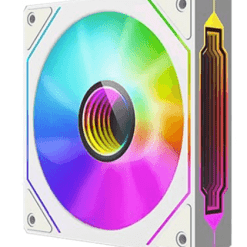 PRISM 4 PRO WHITE Reverse Blade 120mm Case Fan ARGB with ARGB Infinity Mirror Sides