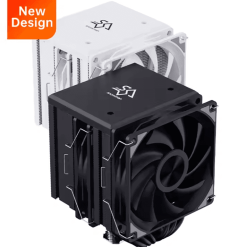 SNOWMAN MT660 6-Heatpipe Dual-Tower CPU Cooler White Stealth - No Lighting