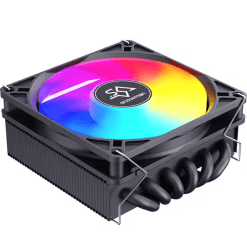 16. SNOWMAN MC45-6-ARGB Black 6-Heatpipe ITX CPU Cooler with 90mm ARGB Fan