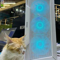 SONIC R28 White MidTower PC Case with 3X ARGB Case-Controlled Fans