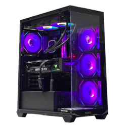 SONIC EL2 Black ATX PC Case with 4x Infinity Mirror Fans