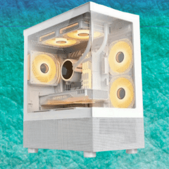 SONIC E3BL White Matx PC Case with 3x ARGB Fans double sided glass