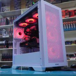 SONIC H7-Extended ATX Tower Case with 4x ARGB Inifinity Mirror Fans front mesh (White)