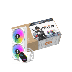 DarkFlash Explore DO240 White 240mm AIO CPU Cooler with Digital Display