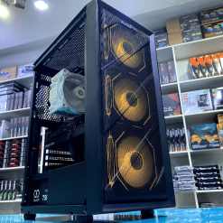 Thunder Halberd ATX PC Case with 3x ARGB Infinity Mirror Fans(Black)