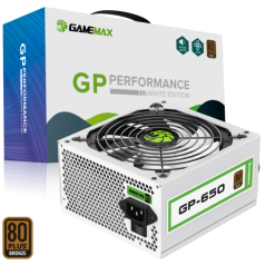 Gamemax GP-650 650W 80+ Bronze Power Supply (White) New in 2 Years warranty