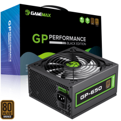 Gamemax GP-650 650W 80+ Bronze Power Supply (Black) New in 2 Years warranty