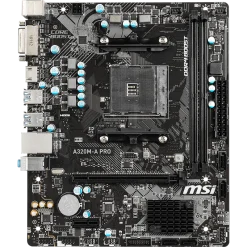 MSI A320M-A Pro AM4 Motherboard (non NVME) used no box in 1 Month Warranty